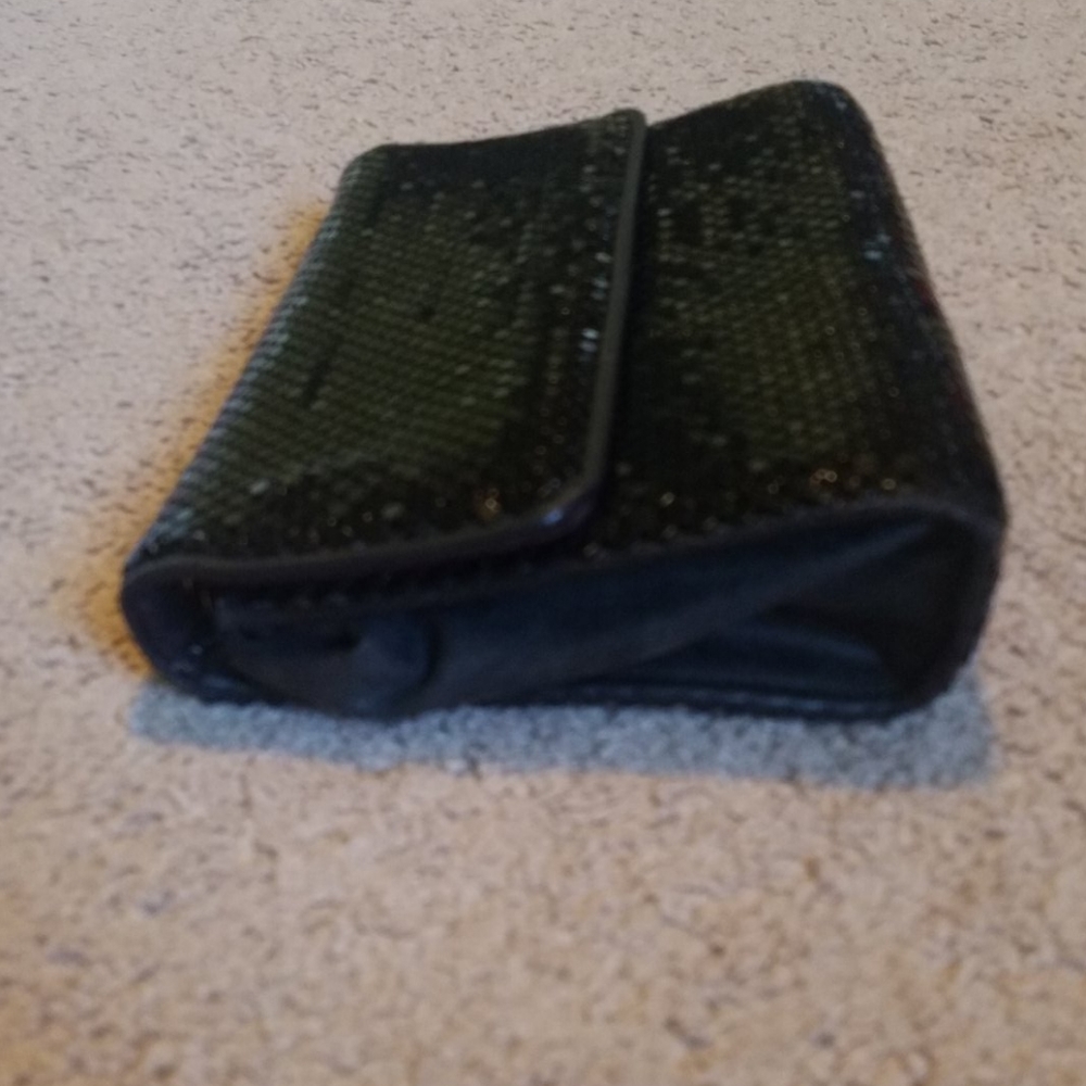 Vintage Whiting & Davis Black Metal Mesh Clutch Bag - Picture 3 of 6